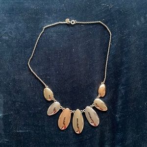 Silver and bronze statement necklace